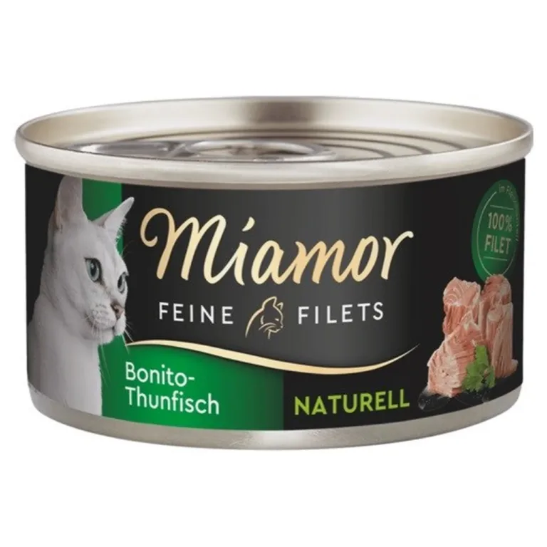 MIAMOR Feine Filets Naturell Bonito tuna - wet cat food - 80g