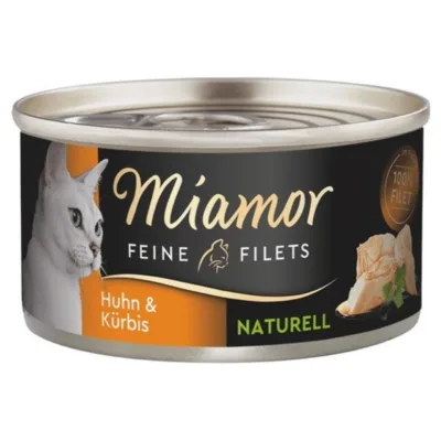 MIAMOR Feine Filets Naturell Chicken with pumpkin - wet cat food - 80g