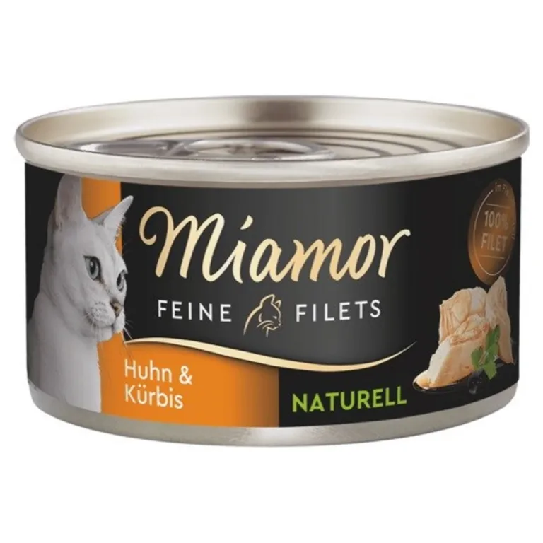 MIAMOR Feine Filets Naturell Chicken with pumpkin - wet cat food - 80g