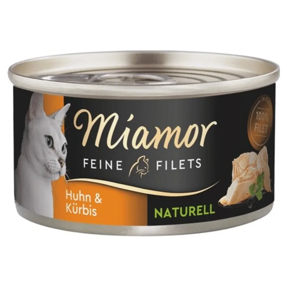MIAMOR Feine Filets Naturell Chicken with pumpkin - wet cat food - 80g