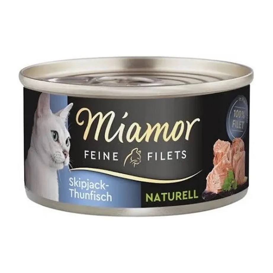 MIAMOR Feine Filets Naturell Tuna – wet cat food – 80g