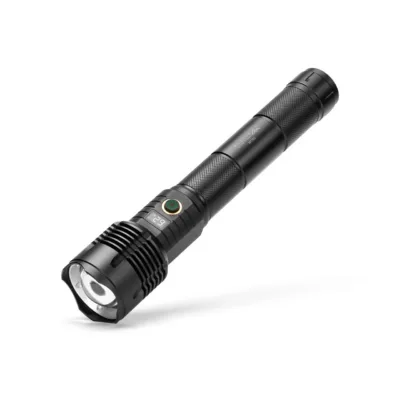 Montis MT160 10W LED 252 mm alumiiniumist käsitaskulamp, 2x26650 6000 mAh laetava akuga, USB-C laadimisega, must