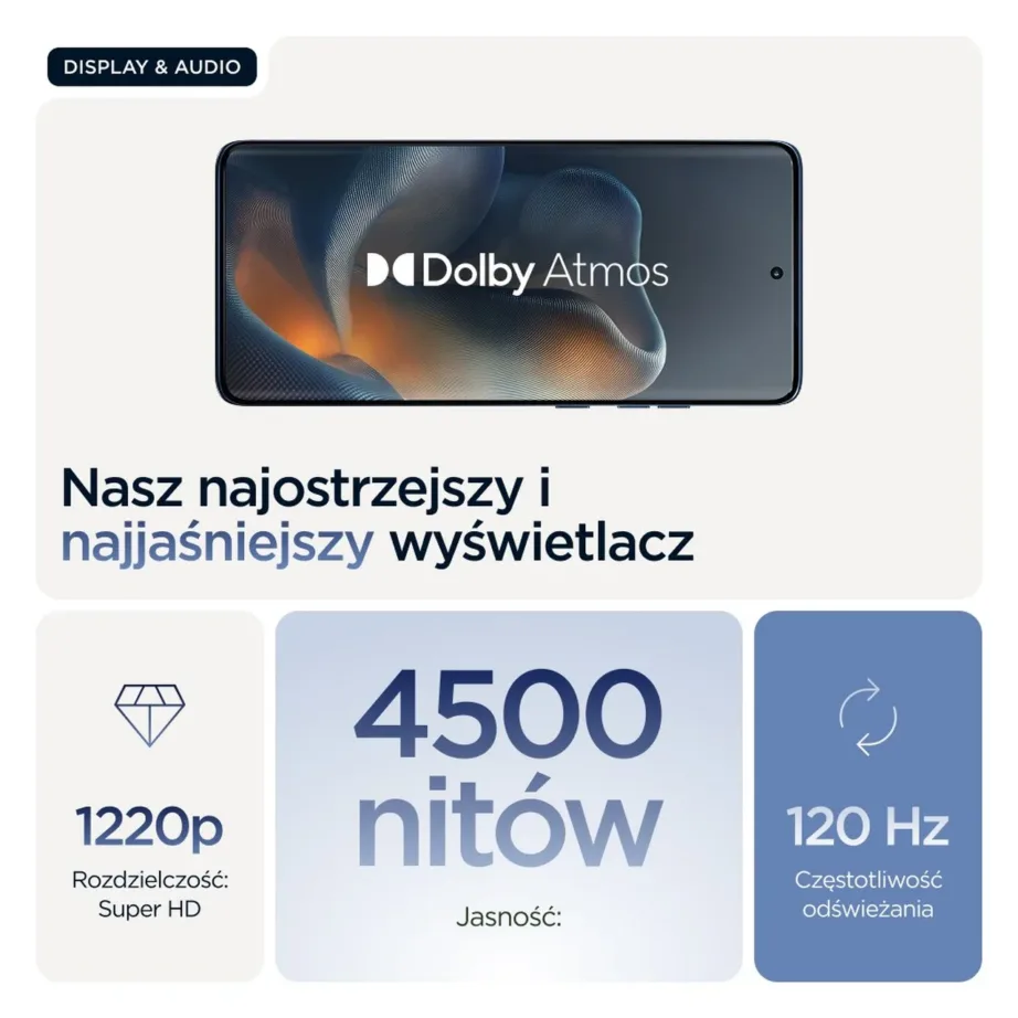 Motorola edge 60 PB7H0018PL 6,67″ 12GB/256GB sinine 5G IP68/IP69 veekindel nutitelefon Android 15, 5200 mAh, Dual SIM – 18