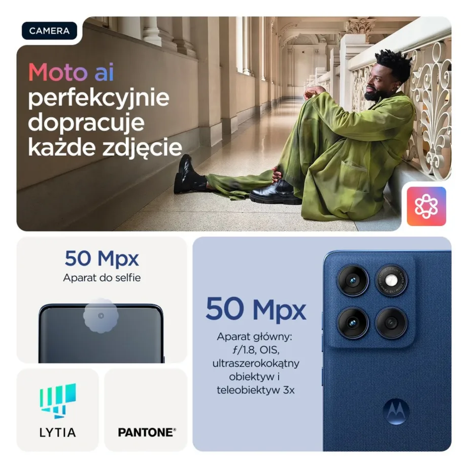 Motorola edge 60 PB7H0018PL 6,67″ 12GB/256GB sinine 5G IP68/IP69 veekindel nutitelefon Android 15, 5200 mAh, Dual SIM – 8