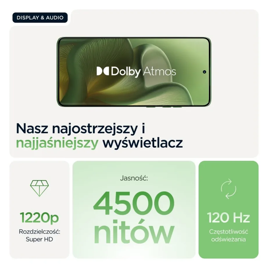 Motorola Edge 60 PB7H0019PL 5G 6,67″ P-OLED 12GB/256GB roheline IP68/IP69 veekindel nutitelefon Android 15, MediaTek Dimensity 7300, 5200mAh akuga, Dual SIM – 2