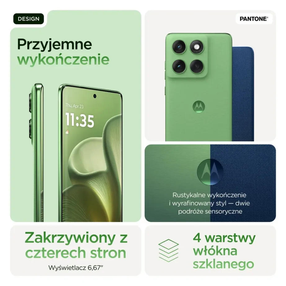 Motorola Edge 60 PB7H0019PL 5G 6,67″ P-OLED 12GB/256GB roheline IP68/IP69 veekindel nutitelefon Android 15, MediaTek Dimensity 7300, 5200mAh akuga, Dual SIM – 13