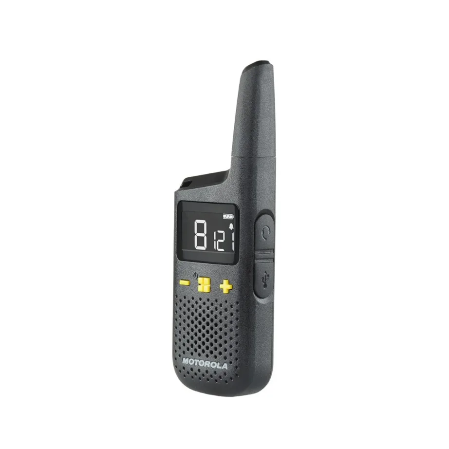 Motorola MOTOXT185 must IP54 16-kanaline PMR-raadio, 8 km ulatus, liitiumioonaku, laadija ja vööklambriga – 4