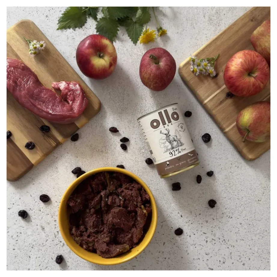OLLO Pure Deer 850 g märg koeratoit täiskasvanud koertele hirvelihaga, teravilja- ja gluteenivaba – 2