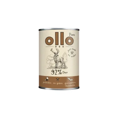 OLLO Pure Deer 850 g märg koeratoit täiskasvanud koertele hirvelihaga, teravilja- ja gluteenivaba