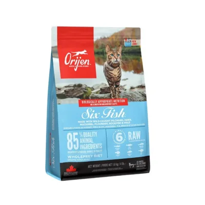Orijen Six Fish Cat 1,8 kg täissööt täiskasvanud kassile, kuiv kala- ja teraviljavaba kassitoit