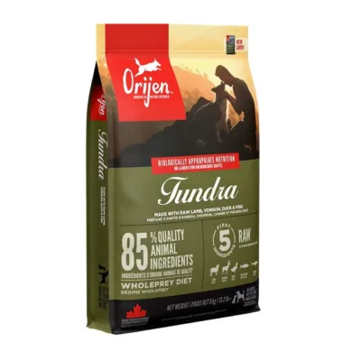 Orijen Tundra 6 kg teraviljavaba lambalihaga kuivtoit täiskasvanud koertele kõikidele tõugudele