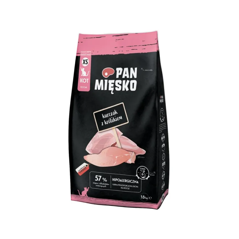 PAN MIĘSKO Chicken with Rabbit XS 1,6 kg gluteenivaba kuivtoit kanaga kassipoegadele