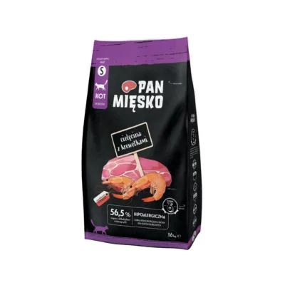 PAN MIĘSKO veiseliha-kreveti kuivtoit kassile 1,6 kg – gluteenivaba täissööt täiskasvanud kassidele