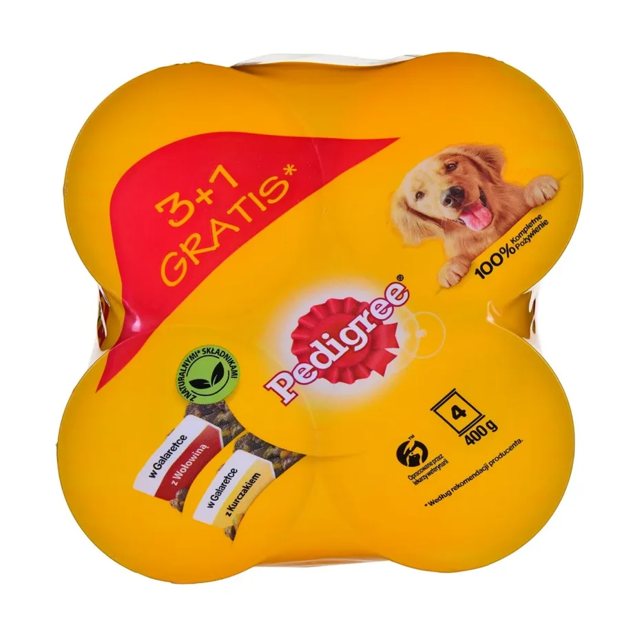 Pedigree veise ja kanaliha märgtoit koerale 4 x 400 g želees – 5