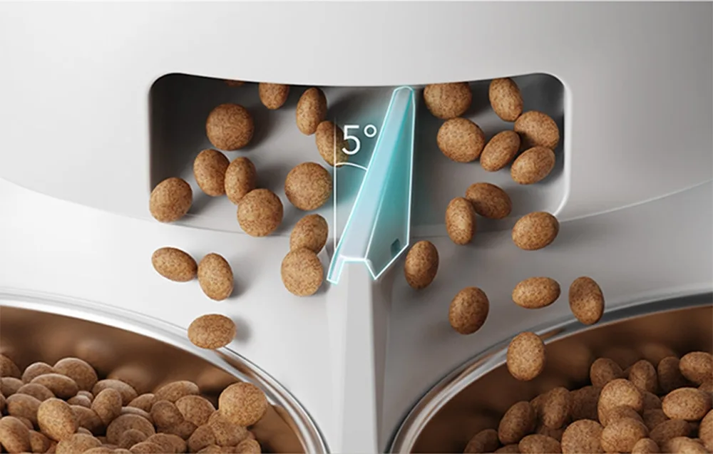 Reguleeritav portsjonijagaja jaotab toidu kahe kausi vahel