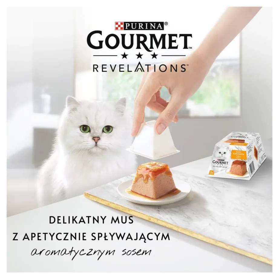 Purina Gourmet Revelations 2x57g kanamaitseline gluteenivaba täissööt täiskasvanud kassidele – 8