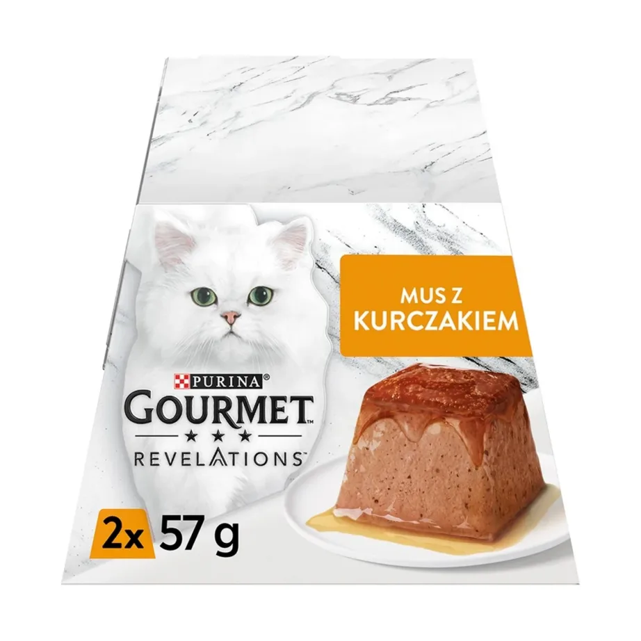 Purina Gourmet Revelations 2x57g kanamaitseline gluteenivaba täissööt täiskasvanud kassidele