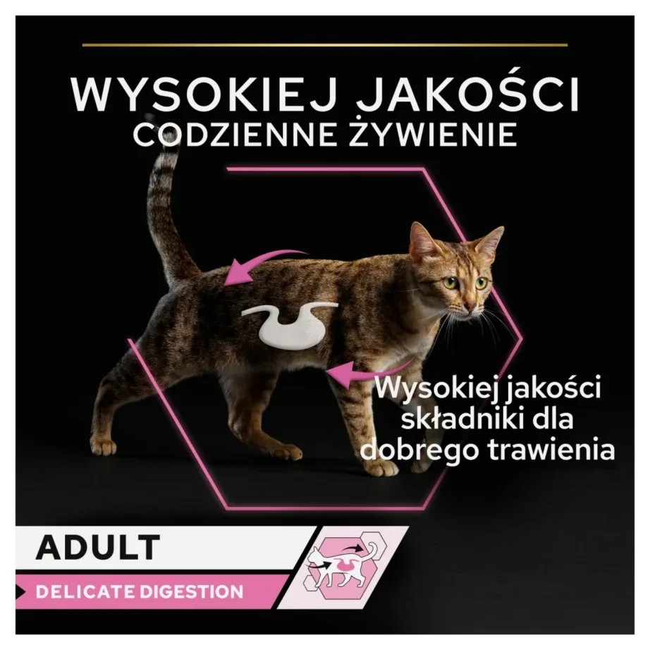 PURINA Pro Plan Adult Delicate Digestion Turkey in gravy – wet cat food – 85g – 3