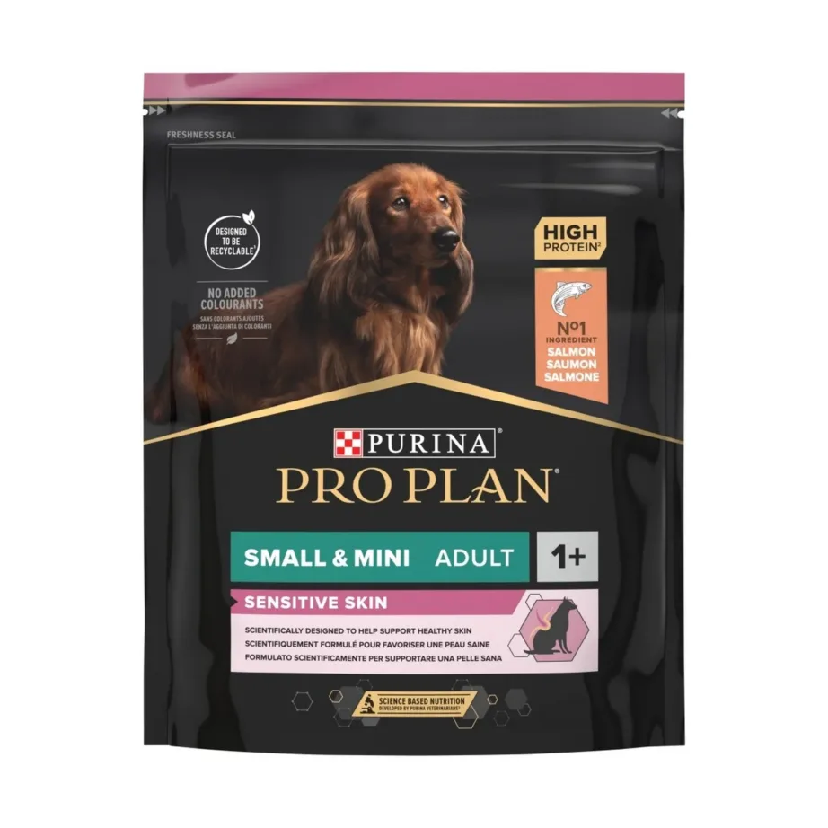 PURINA Pro Plan Sensitive Skin Small & Mini Adult Salmon – dry dog food – 700g
