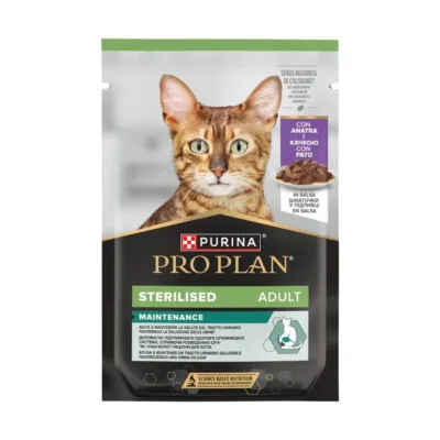 PURINA Pro Plan Sterilised Maintenance Duck in gravy - wet cat food - 85g