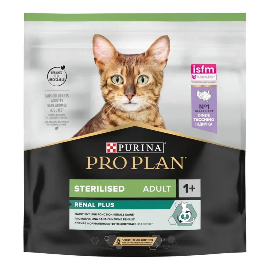 PURINA Pro Plan Sterilised Renal Turkey – dry cat food – 400g
