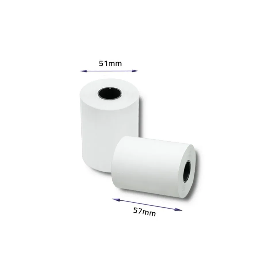 Qoltec 51895 57 mm x 30 m BPA-vaba valge termopaberirull, 10 tk pakis – 4