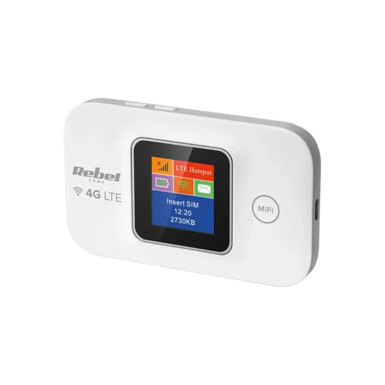 Rebel RB-0701 valge 4G/LTE kaasaskantav Wi-Fi ruuter 2,4 GHz 150 Mbit/s, aku kuni 5 h, SIM- ja microSD-toega