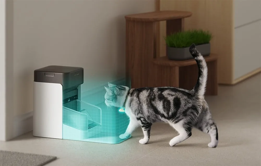 RFID‑kaelarihm kiirvabastuse ja QR‑koodiga