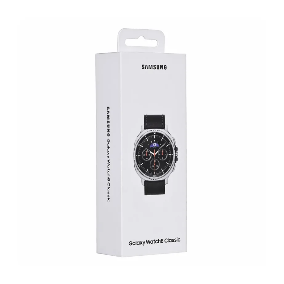 Samsung Galaxy Watch 8 Classic SM-L505FZKAEUE 46 mm hõbedane 4G nutikell AMOLED ekraaniga, 64 GB, 30 h aku, GPS, must rihm – 2