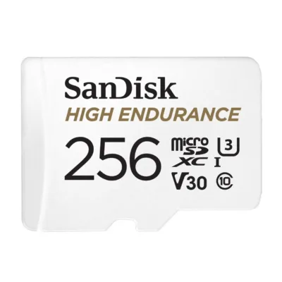 SanDisk SDSQQNR-256G-GN6IA 256 GB microSDXC UHS-I U3 V30 Class 10 mälukaart, 100 MB/s lugemiskiirus, 40 MB/s kirjutamiskiirus, veekindel, SD-adapteriga, valge