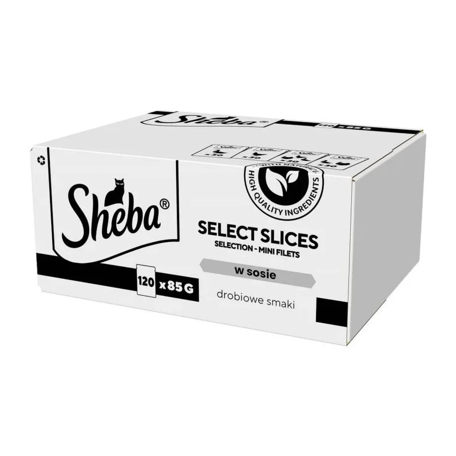 Sheba Select Slices Poultry 120 x 85g linnulihamaitseline täiskasvanud kasside märgtoit