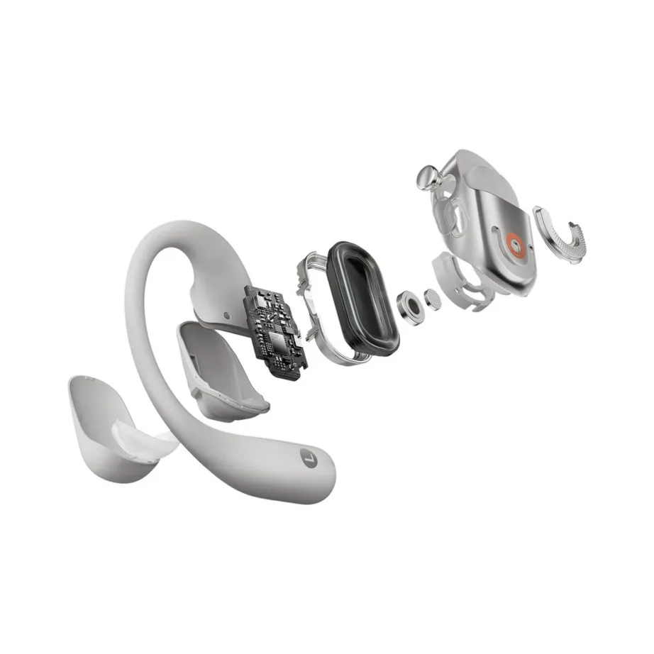 SHOKZ OpenFit 2+ T921-ST-GY Bluetooth 5.4 juhtmevabad IP55 hallid kõrva taha kinnituvad in-ear kõrvaklapid mikrofoniga, 11 h aku, laadimiskarbi ja mürasummutusega, muusika/kõnede jaoks – 3