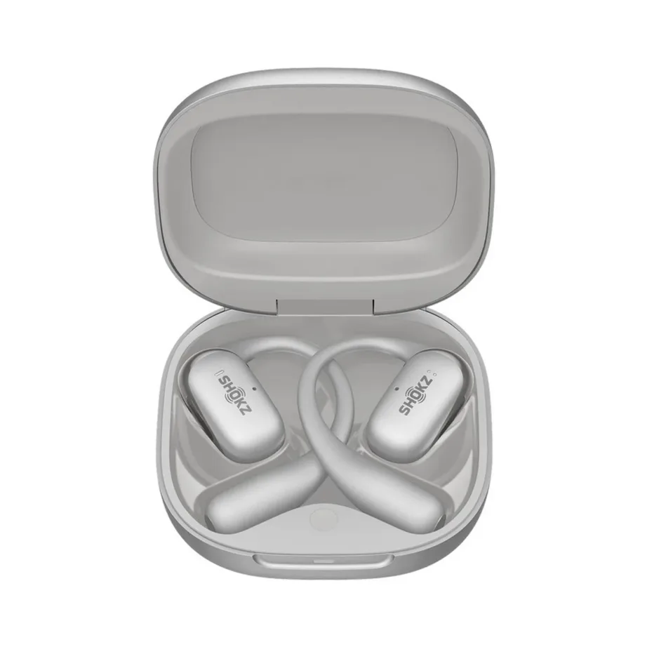 SHOKZ OpenFit 2+ T921-ST-GY Bluetooth 5.4 juhtmevabad IP55 hallid kõrva taha kinnituvad in-ear kõrvaklapid mikrofoniga, 11 h aku, laadimiskarbi ja mürasummutusega, muusika/kõnede jaoks – 4