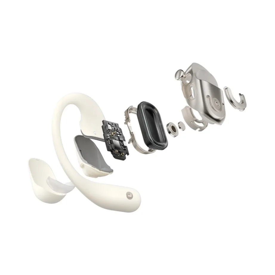 SHOKZ OpenFit 2 T920-ST-BG IP55 veekindlad 11h juhtmevabad kõrva taha kinnituvad Bluetooth 5.4 avatud disainiga kõrvaklapid, beež, laadimiskarbiga – 4