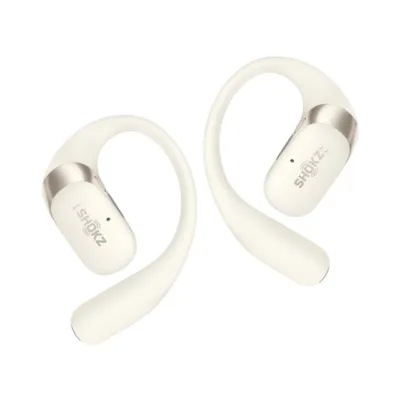 SHOKZ OpenFit 2 T920-ST-BG IP55 veekindlad 11h juhtmevabad kõrva taha kinnituvad Bluetooth 5.4 avatud disainiga kõrvaklapid, beež, laadimiskarbiga