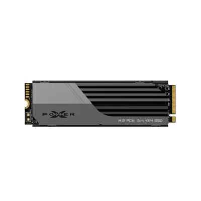 Silicon Power XS70 SP02KGBP44XS7005 2TB M.2 2280 PCIe Gen4x4 NVMe 1.4 SSD arvutile/sülearvutile, lugemiskiirus 7300 MB/s, kirjutamiskiirus 6800 MB/s, must