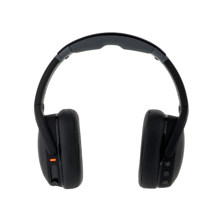 Skullcandy Crusher Evo S6EVW-N740 mustad 312 g kokkuvolditavad juhtmevabad ja juhtmega Bluetooth 5.0 kõrvaklapid muusika ja kõnede jaoks, USB-C, 40 h aku – 2