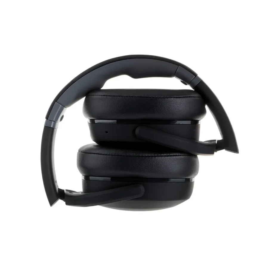 Skullcandy Crusher Evo S6EVW-N740 mustad 312 g kokkuvolditavad juhtmevabad ja juhtmega Bluetooth 5.0 kõrvaklapid muusika ja kõnede jaoks, USB-C, 40 h aku – 3