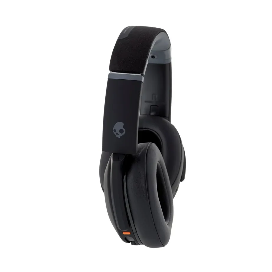 Skullcandy Crusher Evo S6EVW-N740 mustad 312 g kokkuvolditavad juhtmevabad ja juhtmega Bluetooth 5.0 kõrvaklapid muusika ja kõnede jaoks, USB-C, 40 h aku – 7