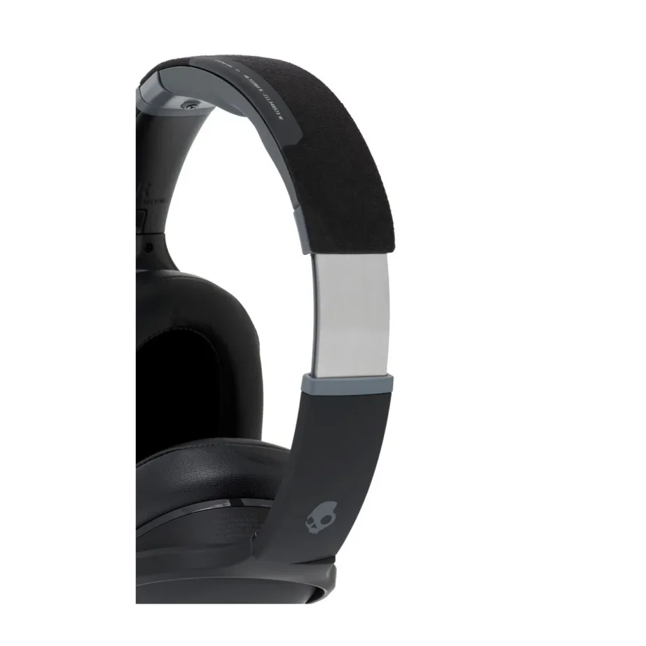 Skullcandy Crusher Evo S6EVW-N740 mustad 312 g kokkuvolditavad juhtmevabad ja juhtmega Bluetooth 5.0 kõrvaklapid muusika ja kõnede jaoks, USB-C, 40 h aku – 8
