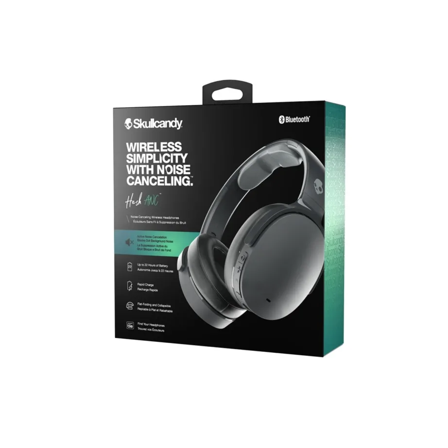 Skullcandy Hesh ANC S6HHW-N740 mustad juhtmevabad ja juhtmega mürasummutavad Bluetooth 5.0 üle-kõrva kõrvaklapid, 22 h aku, kiirlaadimine, mikrofoniga – 3