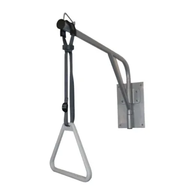 SUNDO 46010 73 cm reguleeritava pikkusega kolmnurkne tõstehoob seinale, 100 kg kandevõime, helehall plastik/teras