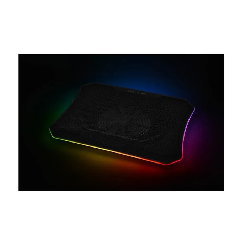 Thermaltake Massive 20 RGB CL-N014-PL20SW-A 47 × 35 cm must sülearvuti jahutusalus 200 mm ventilaatoriga ja RGB-valgustusega (sobib 10–19″ sülearvutile, USB-toide, kiiruse reguleerimine) – 6