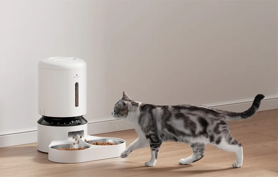 Topeltkausiga automaatsöötja kahele kassile Petlibro Granary, 5 L, valge (PL‑AF006‑33W) – 2