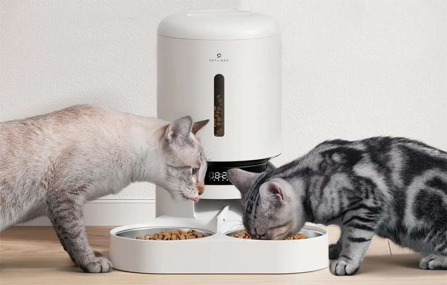 Topeltkausiga automaatsöötja kahele kassile Petlibro Granary, 5 L, valge (PL‑AF006‑33W) – 4