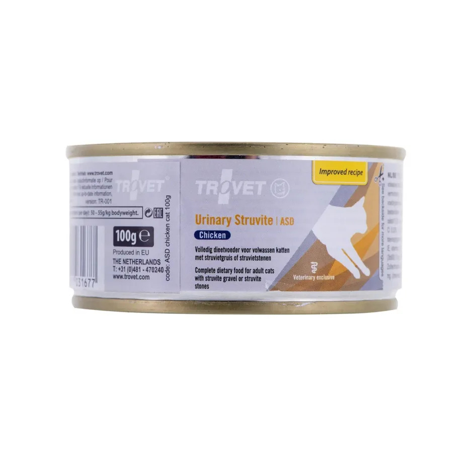 TROVET ASD kanaga gluteenivaba veterinaarne märgtoit kassidele struviitkivide ennetamiseks 100 g – 3