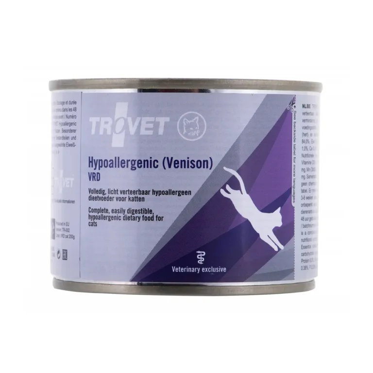 Trovet Hypoallergenic VRD 200g hirveliha märgtoit toiduallergiaga kassidele