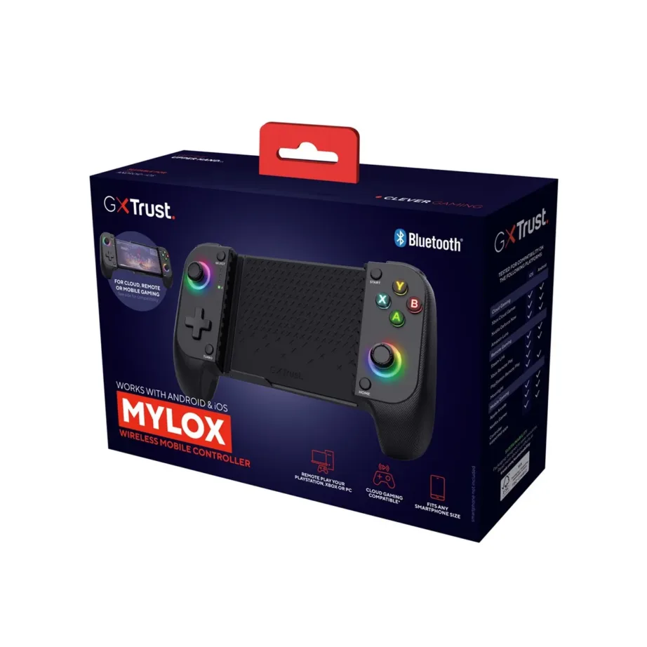 Trust GXT 735 Mylox must Bluetooth 5.0 mängupult Android/iOS seadmetele, aku 12h, 185x106x46 mm, vibratsiooniga – 15