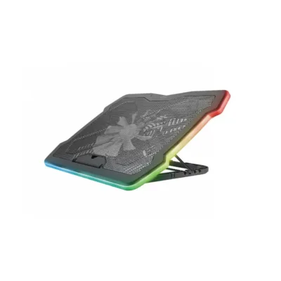 Trust GXT1126 Aura RGB 17" sülearvuti jahutusalus, 1 ventilaator, 20 cm, reguleeritav kõrgus, RGB valgustus, 10 kg kandevõime, 421x312x26 mm