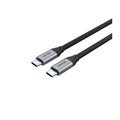 UNITEK C14082ABK 1 m USB-C kaabel, USB 3.2 Gen 2, 10 Gb/s, 100 W PD, must
